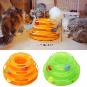 Pet Cat Crazy Ball Disk – Interactive Trilaminar Amusement Toy
