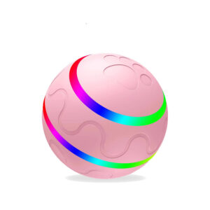 pet cat self rotating ball toy usb charging smart interactive auto moving light up wicked ball indoor play 5