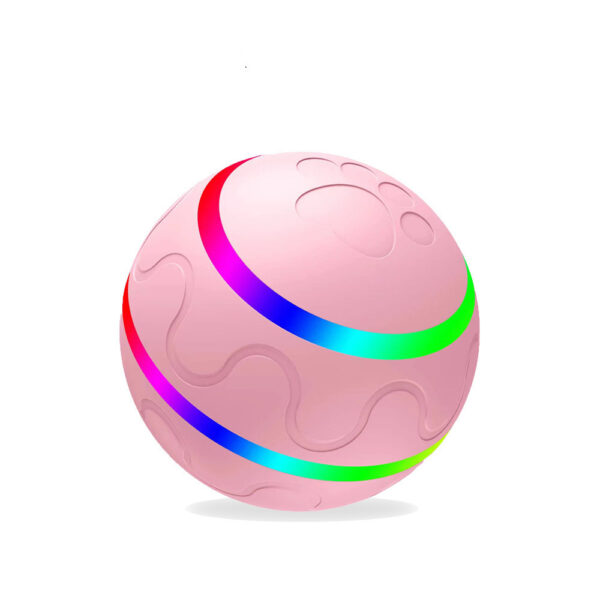 pet cat self rotating ball toy usb charging smart interactive auto moving light up wicked ball indoor play 5