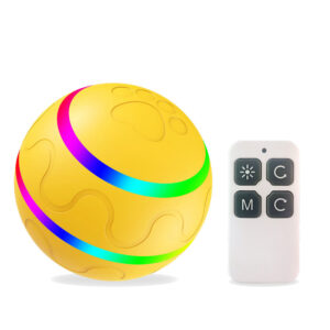 pet cat self rotating ball toy usb charging smart interactive auto moving light up wicked ball indoor play 9