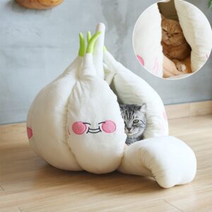pet tent bed for pets winter warm cave soft cushion house sleeper bed with mat