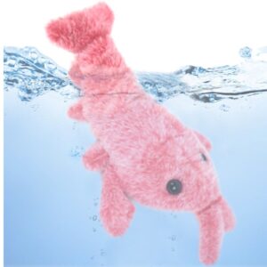 pet toys electric jumping shrimp usb charging interactive cat dog fun play indoor portable safe 4