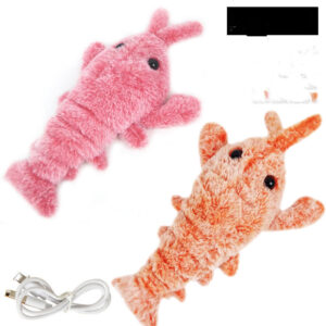 pet toys electric jumping shrimp usb charging interactive cat dog fun play indoor portable safe 888