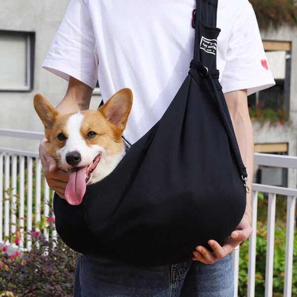 PetGo Sling Carrier – Soft Cotton Travel Bag for Small Dogs & Cats - Image 3