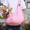 petgo sling carrier soft cotton travel bag small dogs cats portable lightweight comfortable easy clean 5