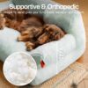 plush cat bed washable indoor pet couch non slip bottom soft comfy sofa 26x19x13 blue sleeping mat 2