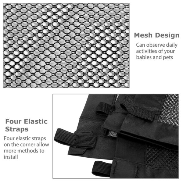portable pet safety gate mesh fence guard dog cat baby indoor barrier foldable lightweight installation home protection 15