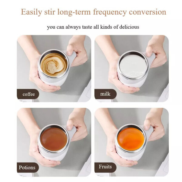 rechargeable model automatic stirring cup electric mixer portable coffee tea water drink bottle easy clean 4