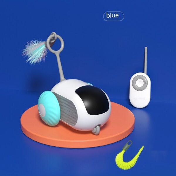 remote control interactive cat car toy usb charging smart auto moving light up pet play indoor fun 6