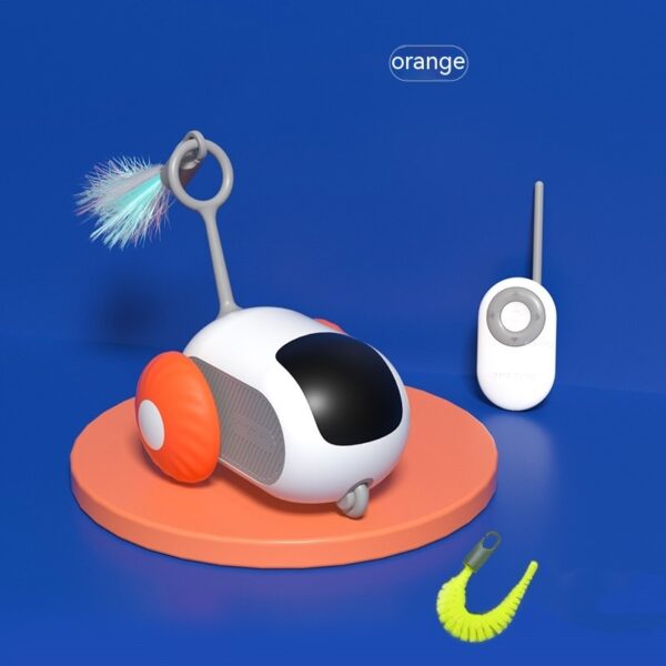 remote control interactive cat car toy usb charging smart auto moving light up pet play indoor fun 9