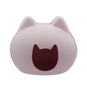 trendy cat bed with cat shaped entrance cozy enclosed pet house soft cushion private space 4