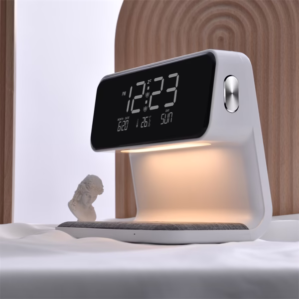3-in-1 Bedside Lamp – Wireless Charger & LCD Alarm Clock - Image 8