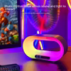 3 in 1 smart desk lamp led night light wireless charger alarm clock 18