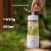 350ml portable usb blender rechargeable electric juicer smoothie mixer 13