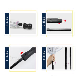 clearpaw umbrella transparent dog umbrella with traction chain rain protection for pets 2