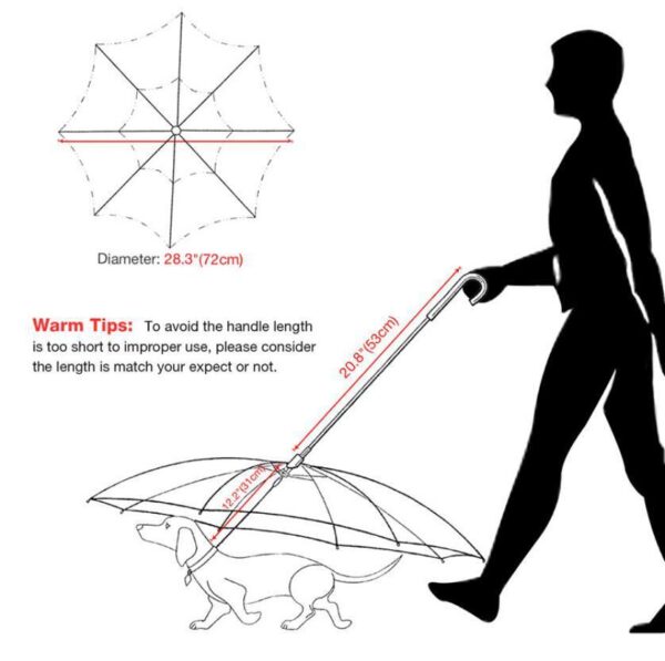 ☂️ ClearPaw Umbrella – Transparent Dog Umbrella with Traction Chain - Image 5