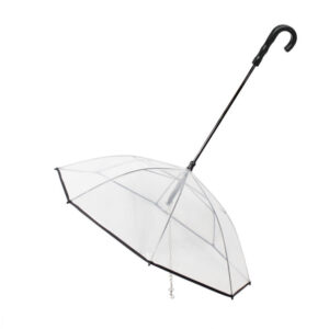 clearpaw umbrella transparent dog umbrella with traction chain rain protection for pets 5