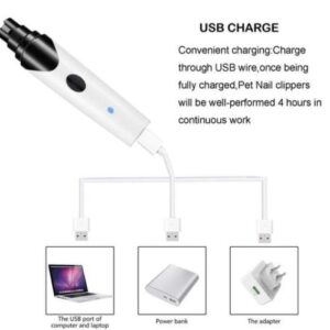 electric pet nail clipper dog cat grooming tool rechargeable trimmer safe quiet manicure grinder portable professional 6