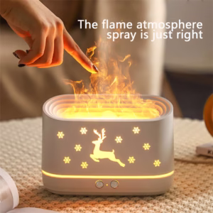 elk flame humidifier diffuser silent atmosphere lamp for cozy home christmas 14