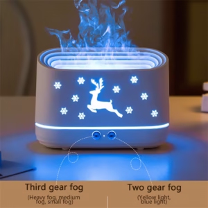 elk flame humidifier diffuser silent atmosphere lamp for cozy home christmas 177
