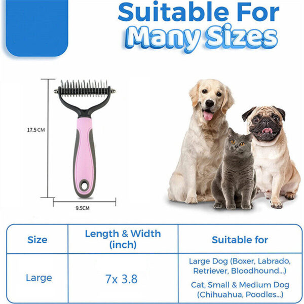 Grooming Brush For Pet Dog Cat Comb Fur Remover - Image 7