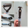 grooming brush for pet dog cat comb fur remover self cleaning pet brush easy hair removal mnb
