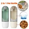 pawsip duo smart 2 in 1 water food bottle for pets