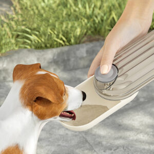 pawsip duo smart 2 in 1 water food bottle for pets portable pet bottle travel friendly gr