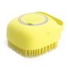 pet dog shampoo brush massager soft silicone grooming bathing tool scrubber gentle cleaning wash shedding 2