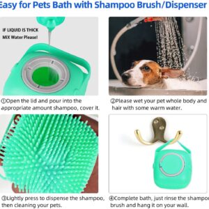 pet dog shampoo brush massager soft silicone grooming bathing tool scrubber gentle cleaning wash shedding 7