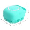 pet dog shampoo brush massager soft silicone grooming bathing tool scrubber gentle cleaning wash shedding 8
