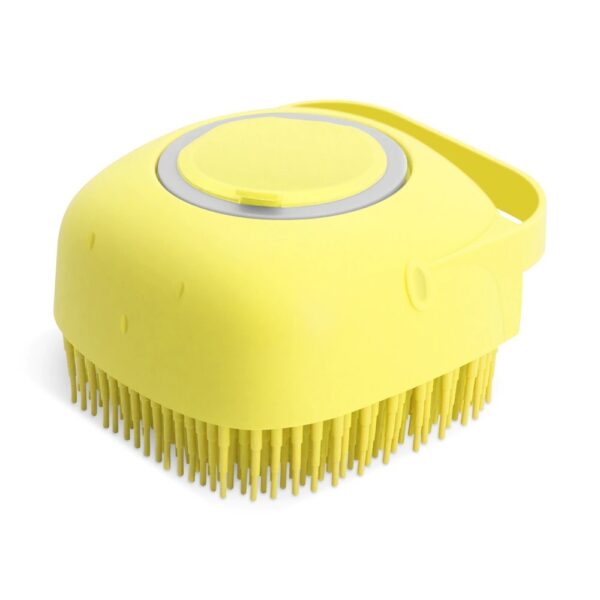 pet dog shampoo brush massager soft silicone grooming bathing tool scrubber gentle cleaning wash shedding 9