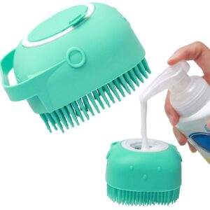 pet dog shampoo massager soft silicone brush