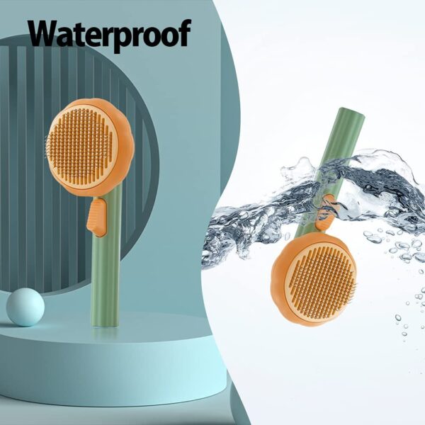 pumpkinpaws brush self cleaning grooming brush for pets easy hair removal durable pet brush 2