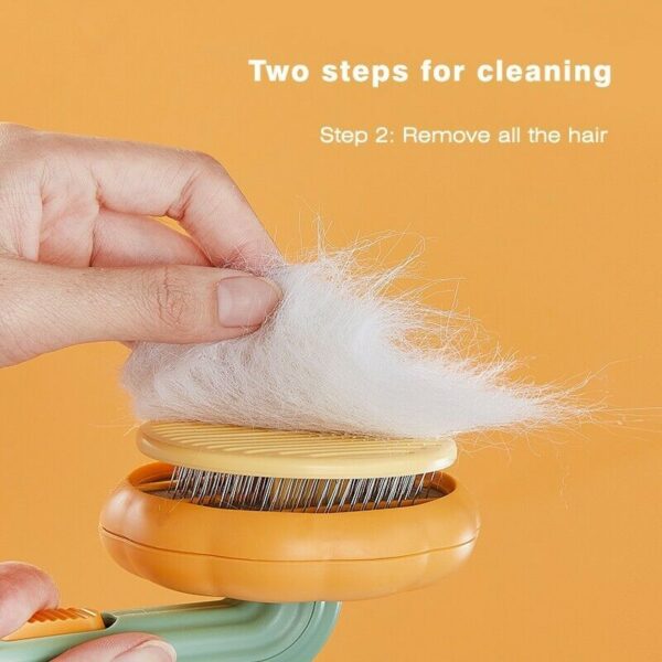 pumpkinpaws brush self cleaning grooming brush for pets easy hair removal durable pet brush 6