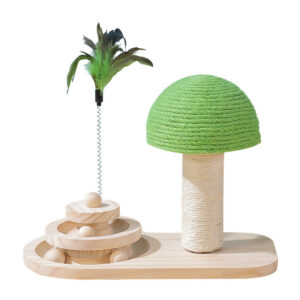 purrtower double sisal cat scratching post durable kitten furniture interactive cat toy 11