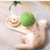 purrtower double sisal cat scratching post durable kitten furniture interactive cat toy 3